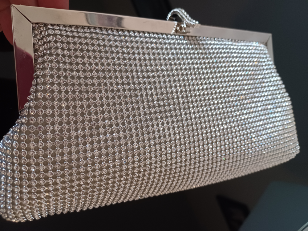 Silver Rhinestone Clutch Purse - photo 2