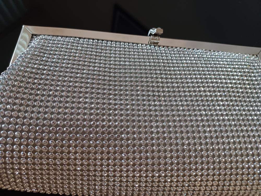 Silver Rhinestone Clutch Purse - photo 3