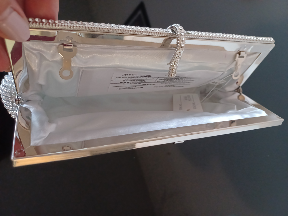 Silver Rhinestone Clutch Purse - photo 4