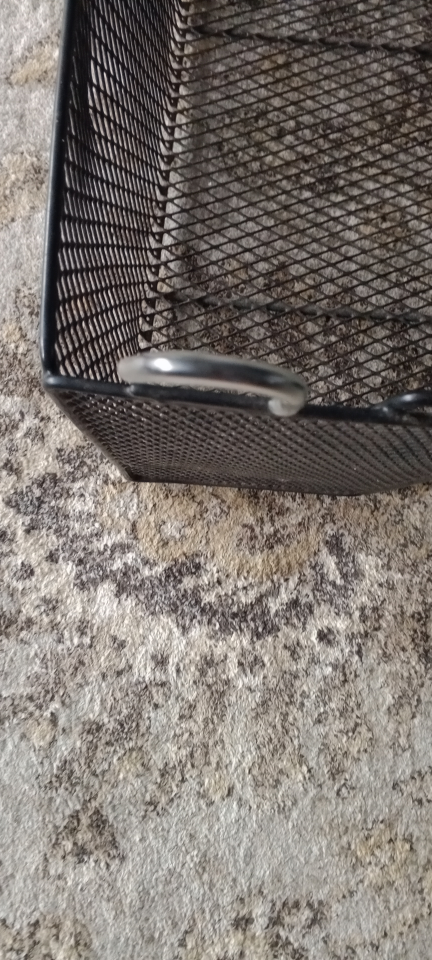 Black Metal Mesh Basket - photo 2
