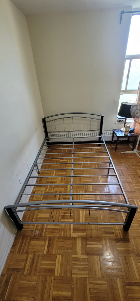 Metal Bed Frame (Box and mattress included)