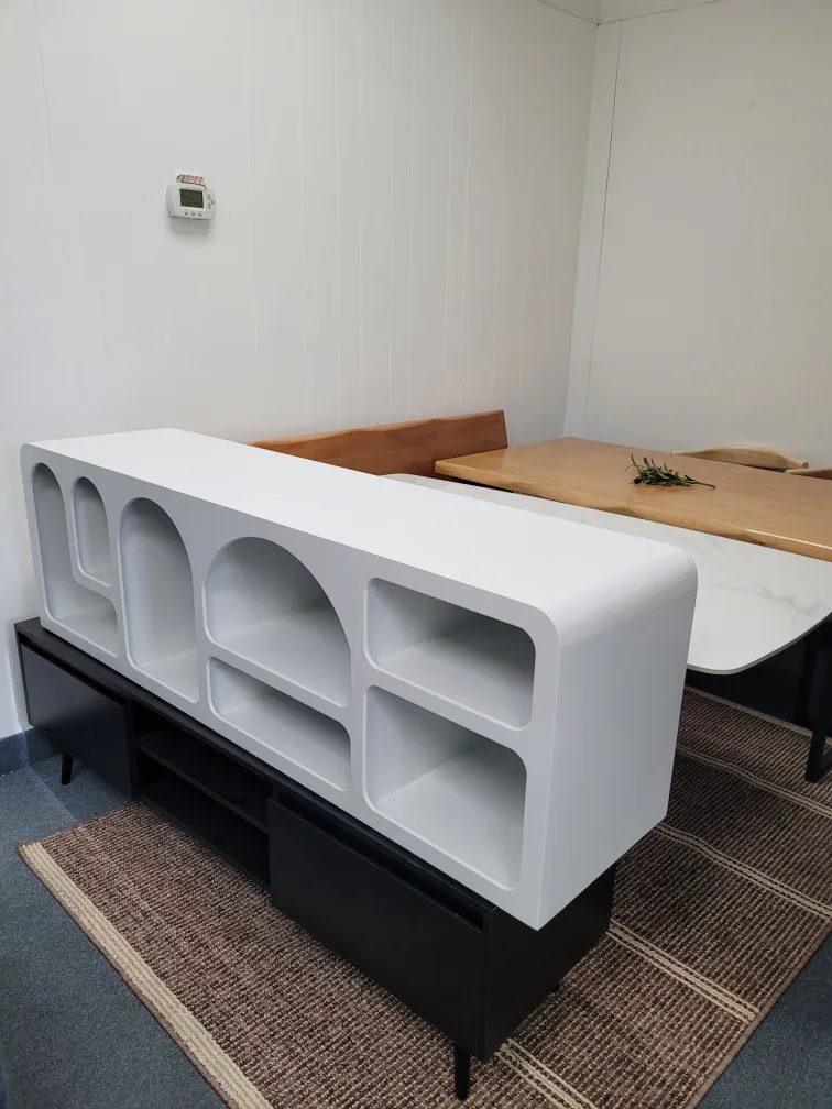 White Archway Media Unit for 65 inch tv or smaller thumbnail