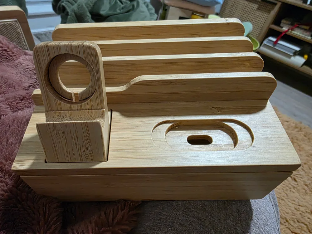 Bamboo Desk charging Organizer thumbnail