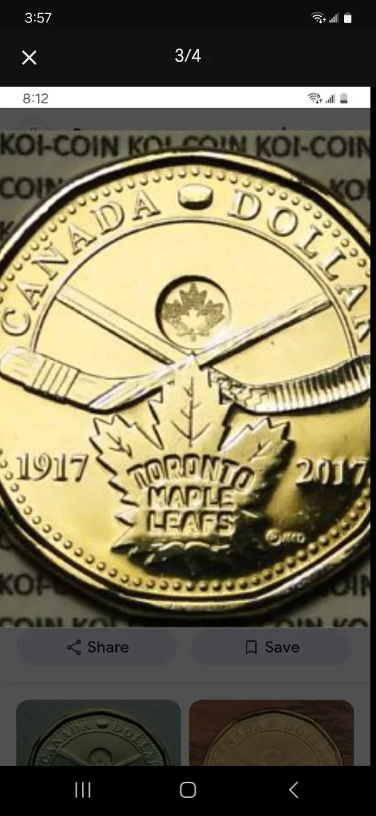 Canada Dollar Toronto Maple Leafs 2017 Coin image indicator(2)