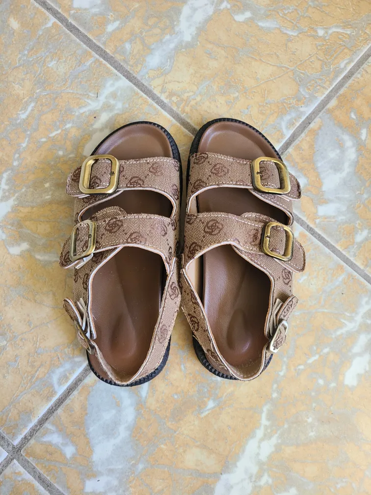 #freecycle Brown Buckle Sandals image indicator(3)