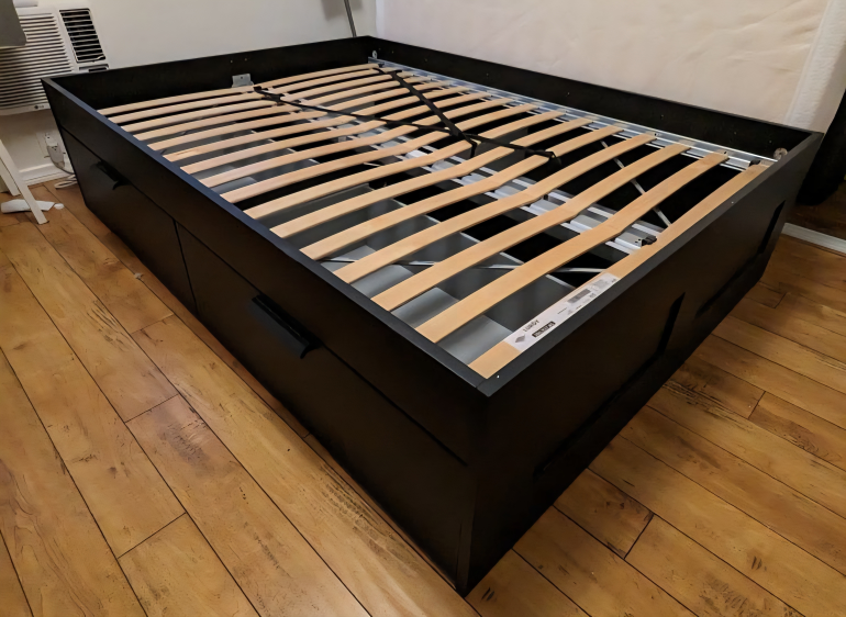 IKEA Bed Frame with Storage + Morgdeal Mattress