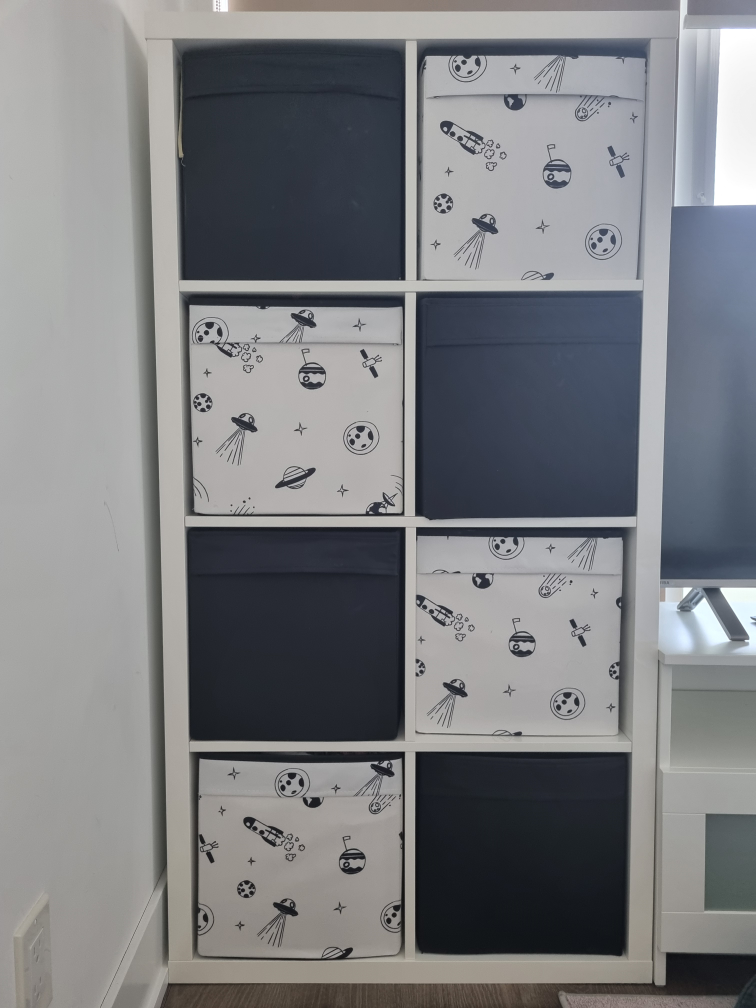 White Cube Storage Unit with Storage Bins - photo 2