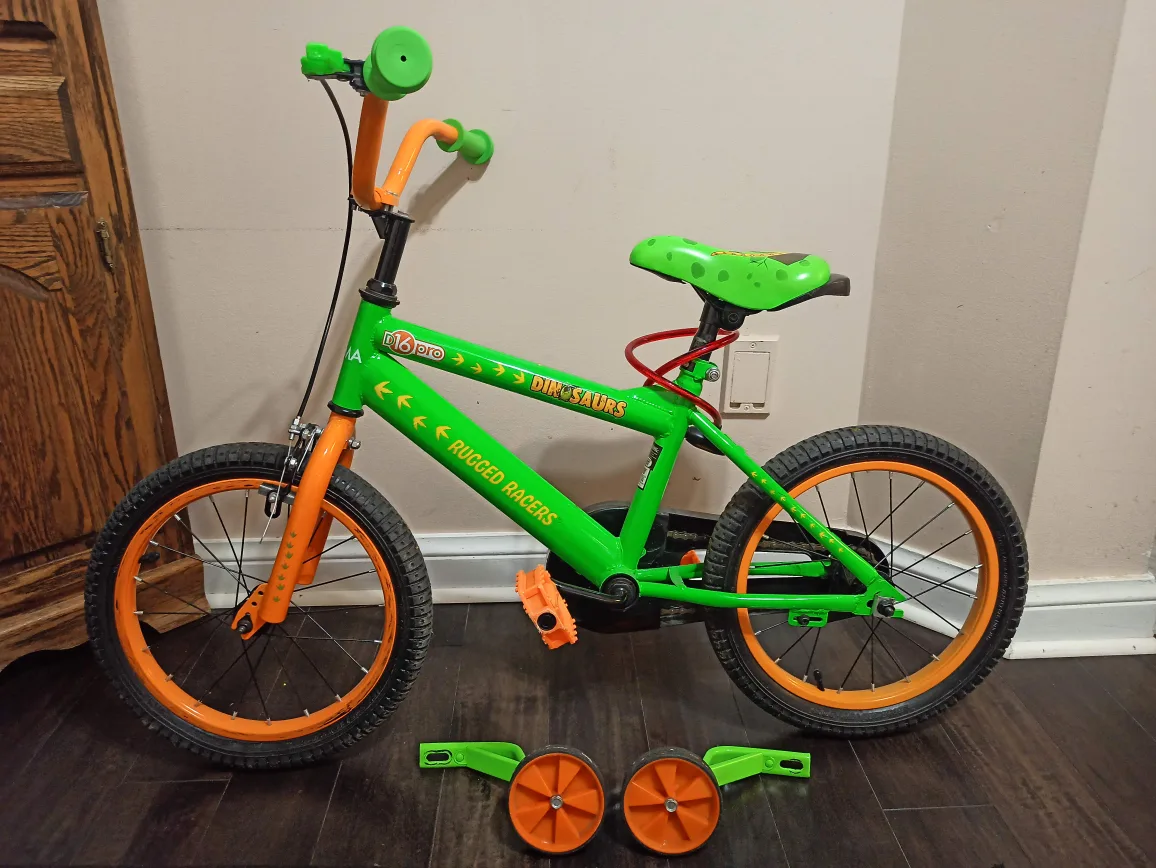 Green and Orange Kids Bike thumbnail