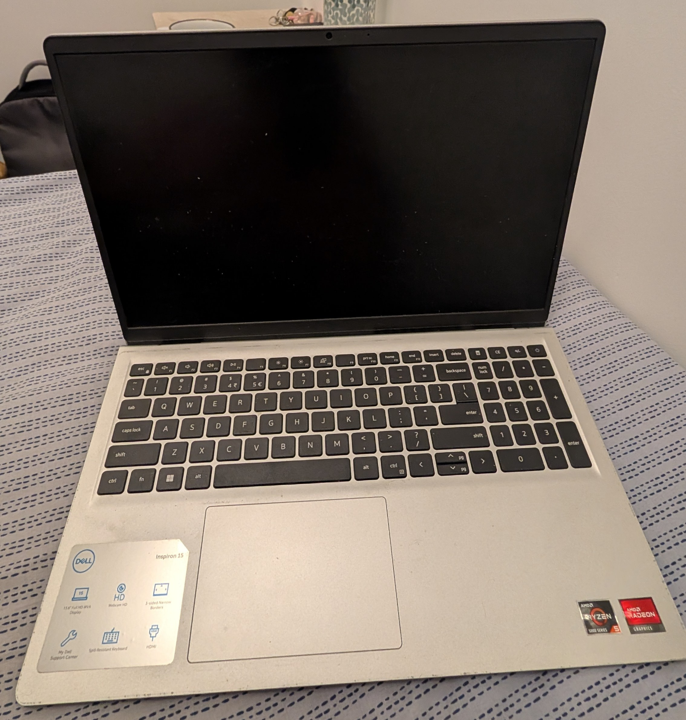 Silver laptop