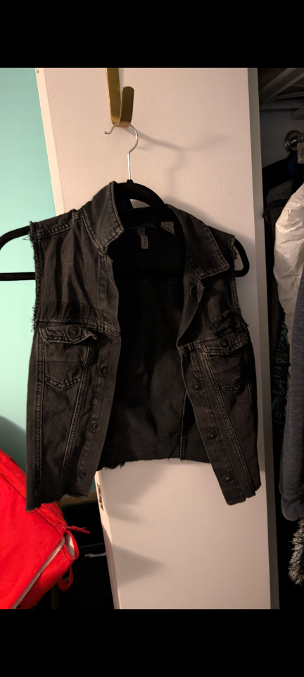Black Denim Vest