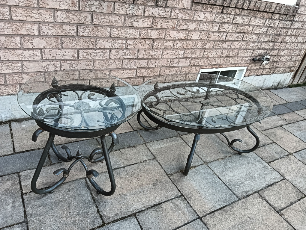 Glass Top Coffee Table and Side Table Set