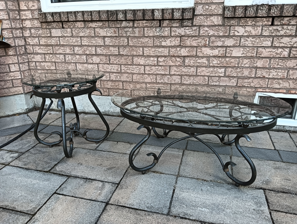 Glass Top Coffee Table and Side Table Set - photo 2