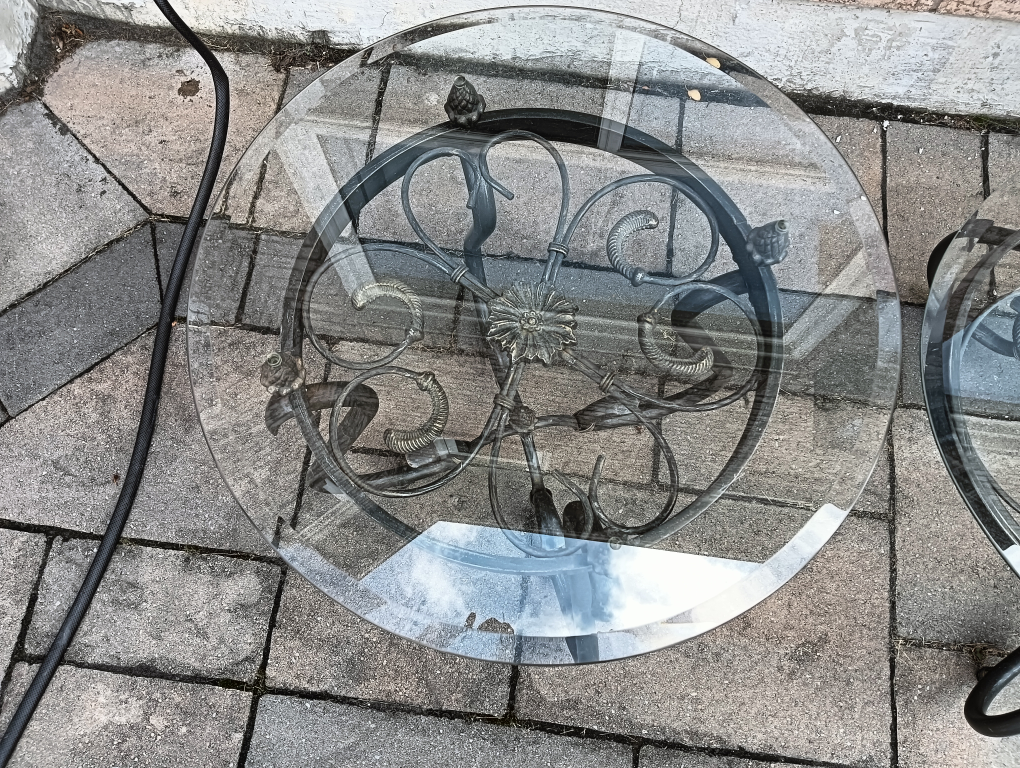Glass Top Coffee Table and Side Table Set - photo 3