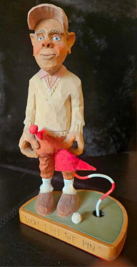 Hand Carved Golfer Figurine  ✨️ image indicator(4)