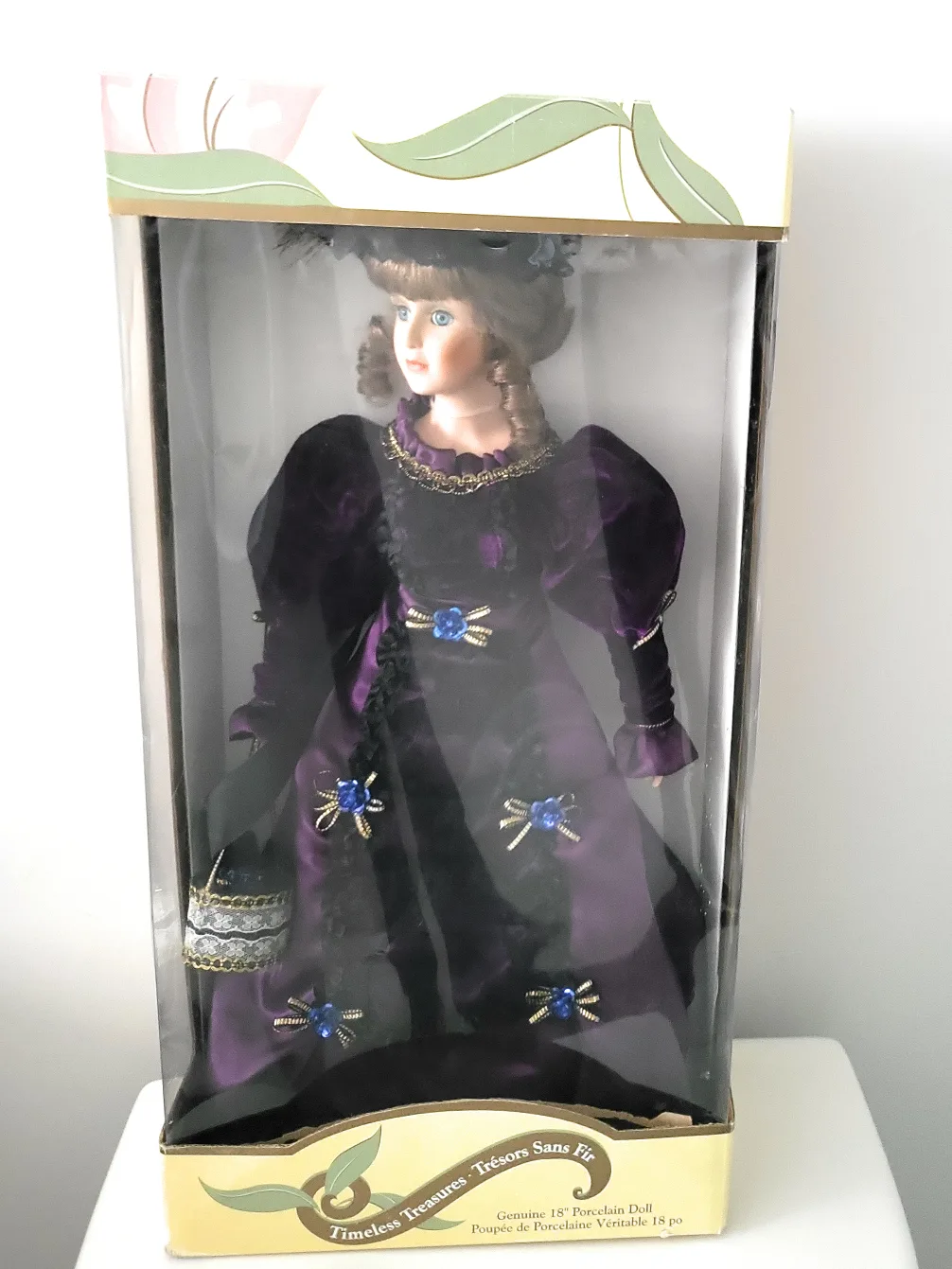 Timeless Treasures 18" Porcelain Doll - New in Box image indicator(2)