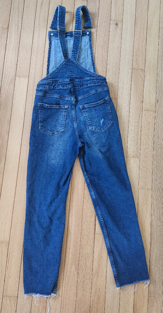 H&M Divided Distressed Blue Denim Overalls - Size 4 (Women) - photo 5