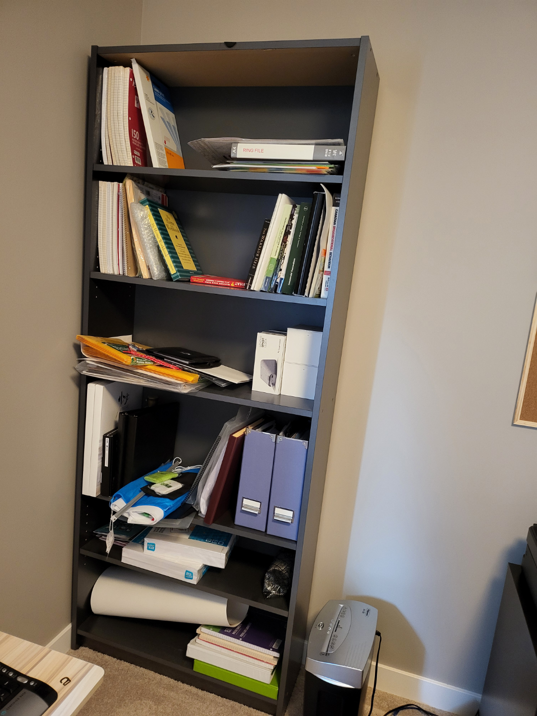Dark Grey Bookcase