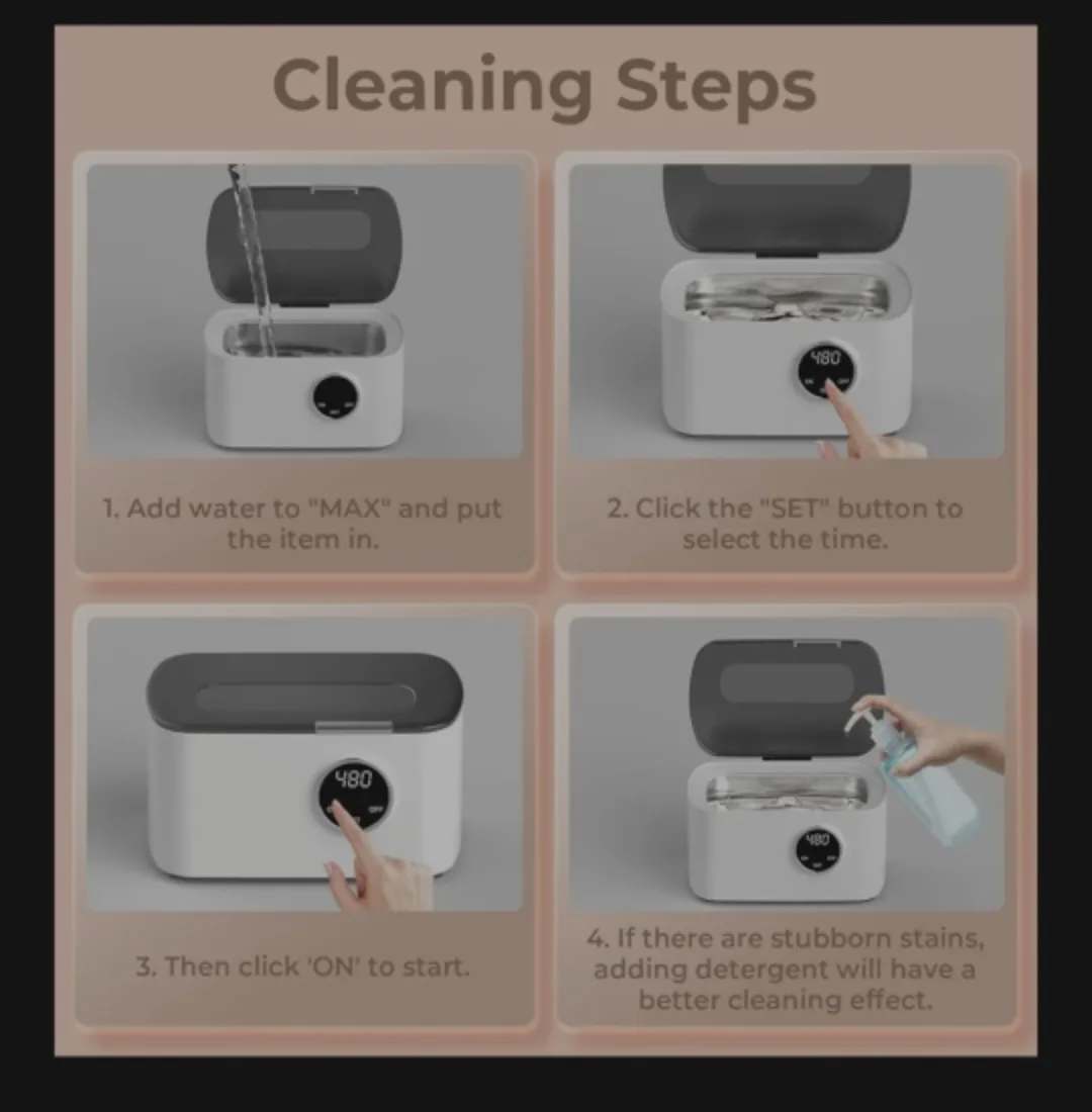 Ultrasonic Cleaner (jewelry, glasses, etc) image indicator(6)