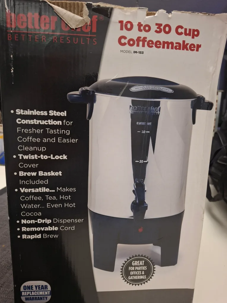 Better Chef 10-30 Cup Coffeemaker IM-153 thumbnail