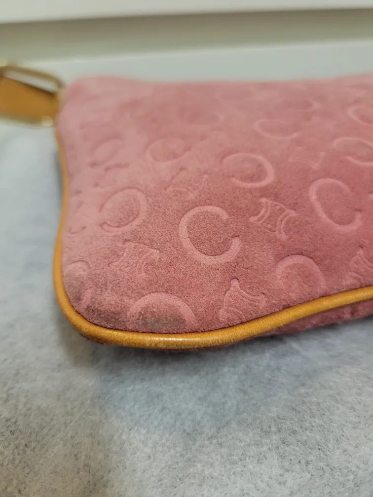 Celine Pink Suede Shoulder Bag image indicator(6)