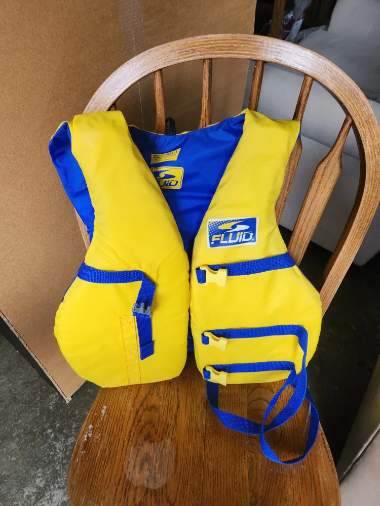 Fluid Adult Life Jacket - Yellow & Blue thumbnail
