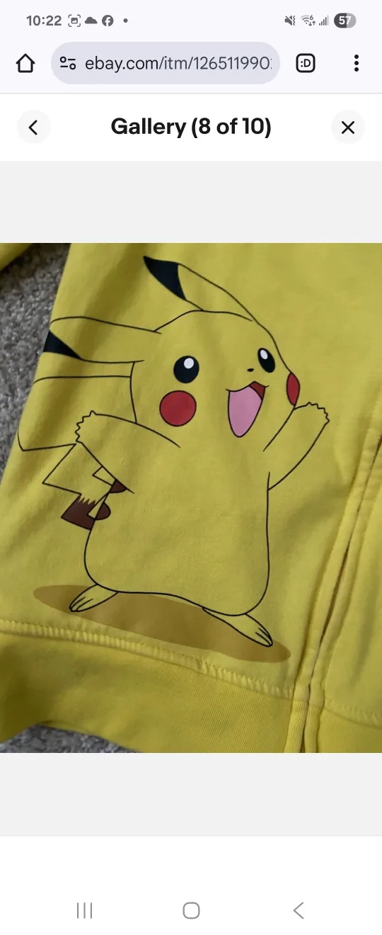 Pokemon Pikachu Hoodie size XL image indicator(5)