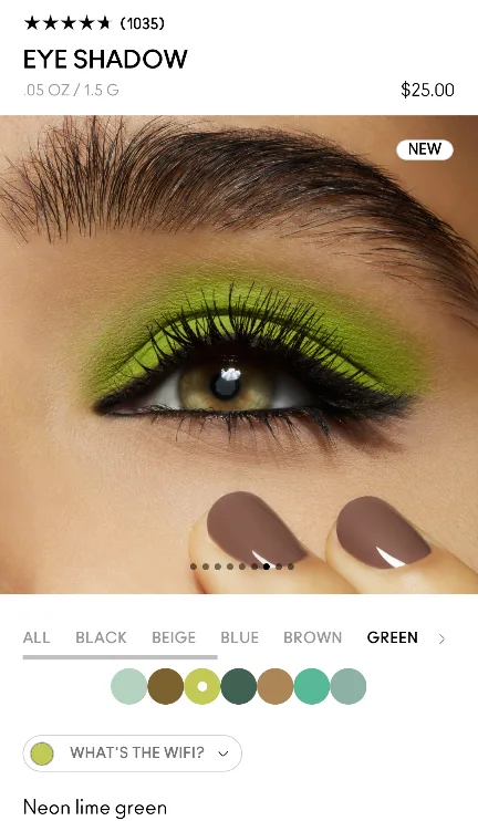Brand New MAC eyeshadow neon lime green 🍋‍🟩 image indicator(6)