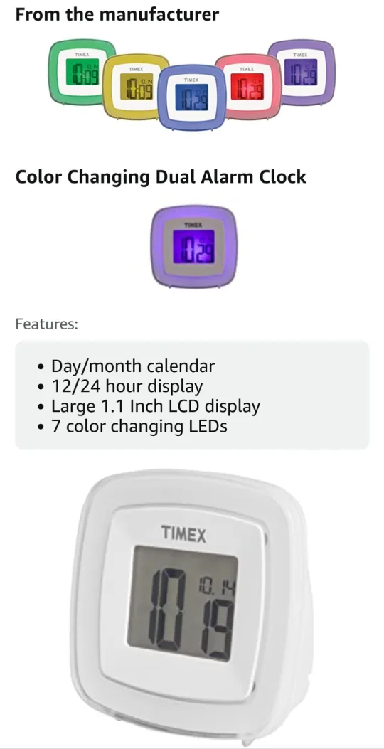 20 Brand New Color Changing Dual Alarm Clock $10 Each Firm thumbnail