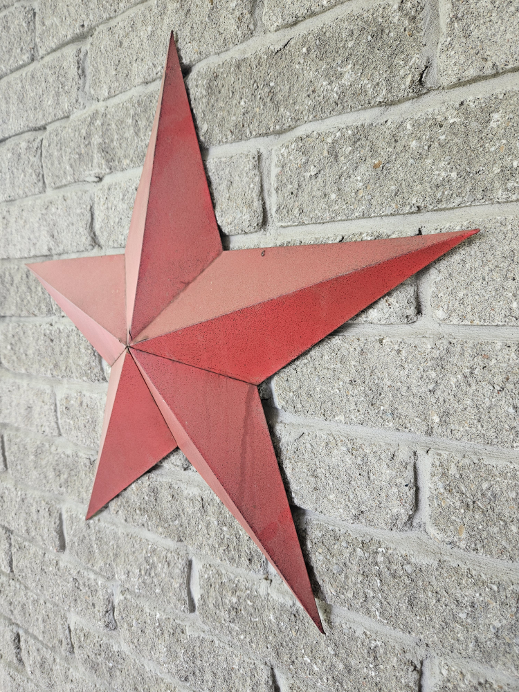 Red Metal Star Wall Decor