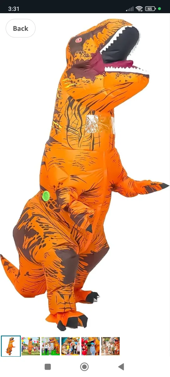 Funny Inflatable Dinosaur Costume for Adult and Kids thumbnail