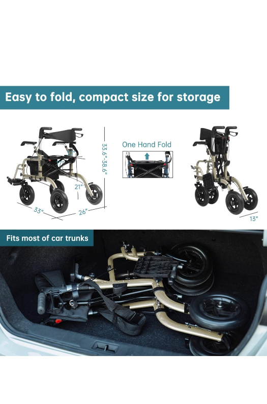 Elenker 2 in 1 Rollator Walker HFK-9213-5 - NEW - photo 4