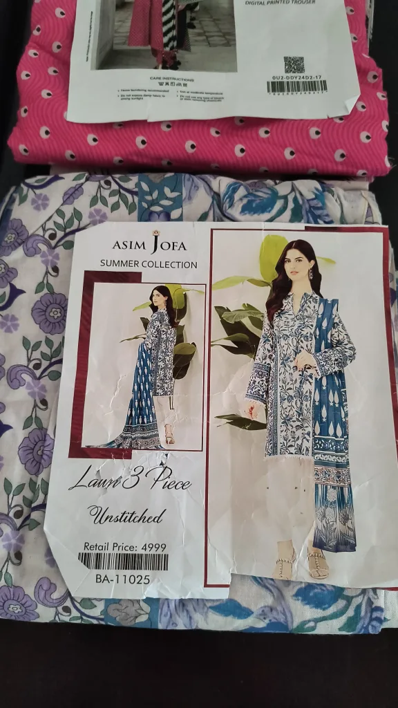 Asim Jofa Lawn 3 Piece Unstitched thumbnail