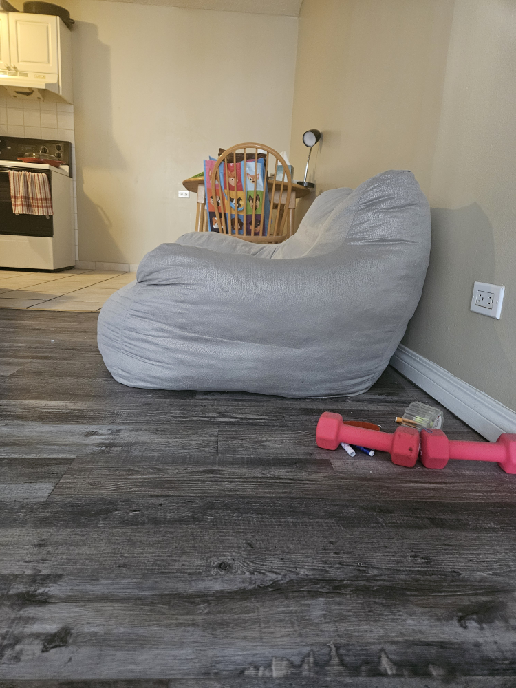 Grey Memory Foam Lounge Chair - photo 2