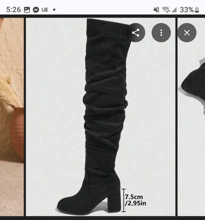 Over-the-Knee Black Boots image indicator(2)