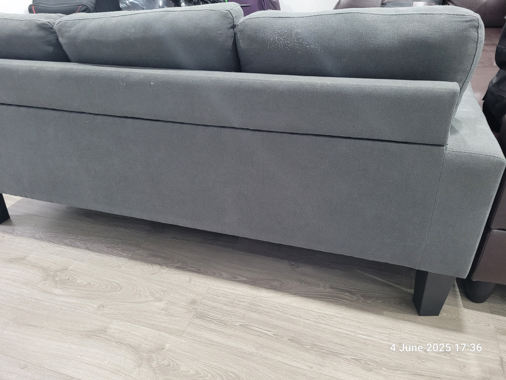 Grey Couch with Ottoman - photo 2