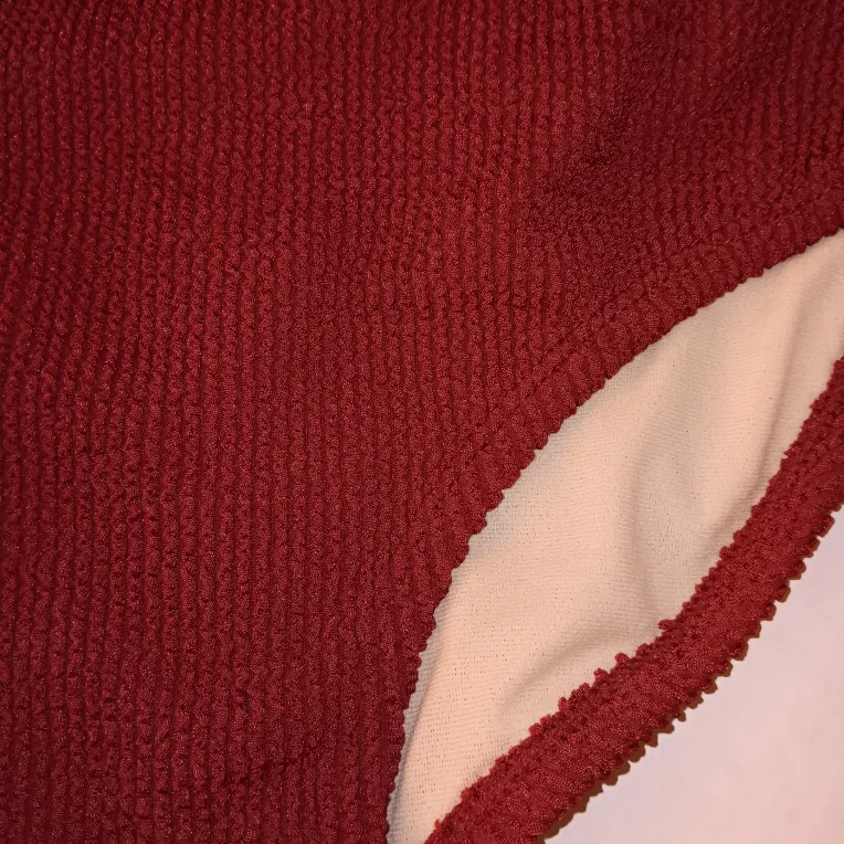 Burgundy Textured One-Piece Swimsuit image indicator(5)