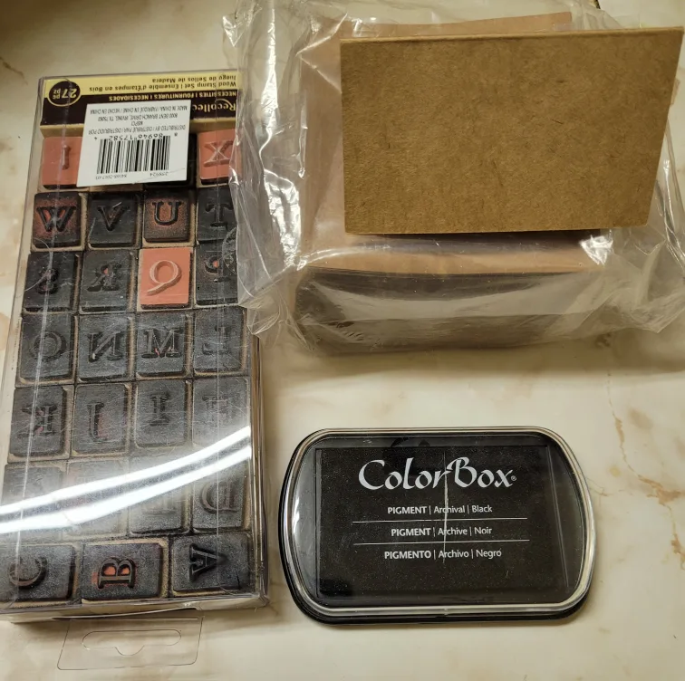 Alphabet Stamp Set with Ink Pad and Place Cards image indicator(2)