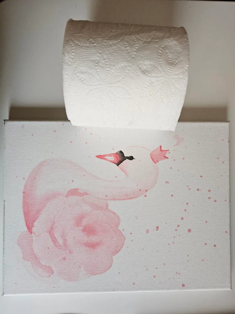 Swan watercolor Canvas Art image indicator(2)