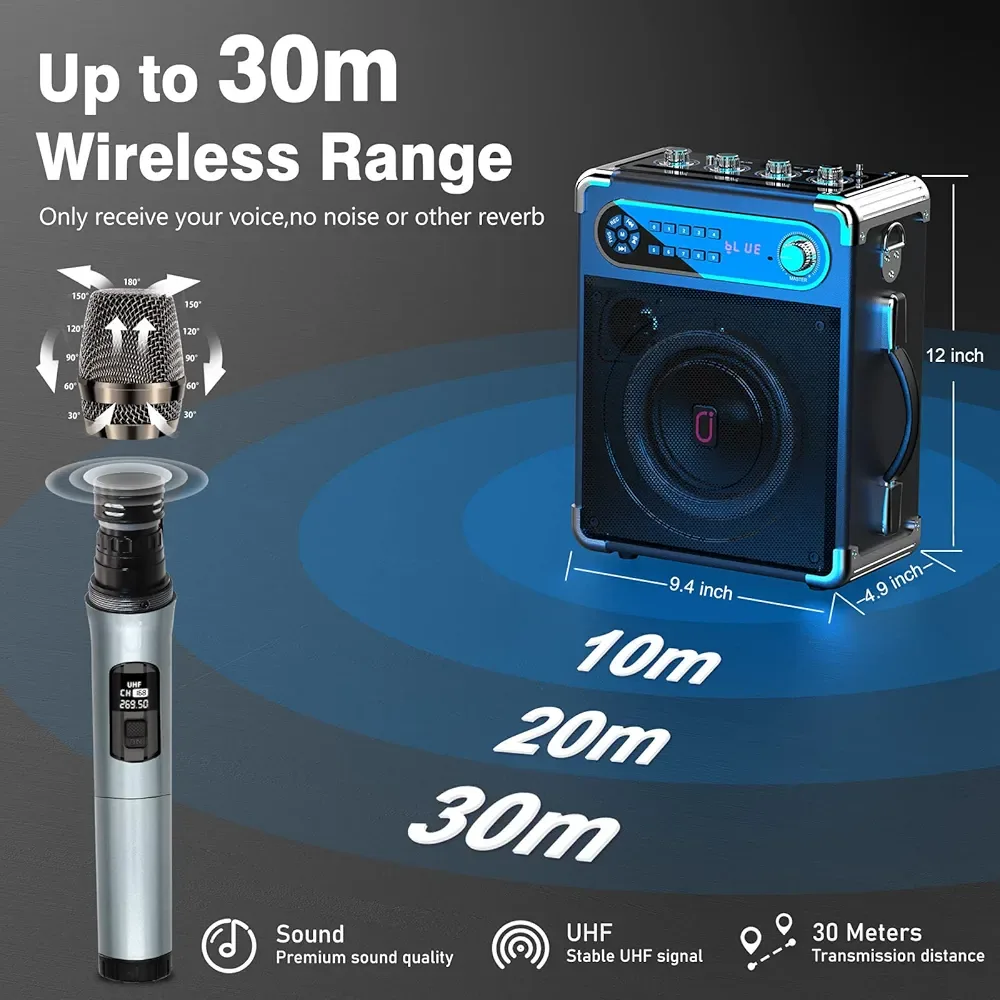 Powerful Speaker with Wireless Microphones image indicator(4)