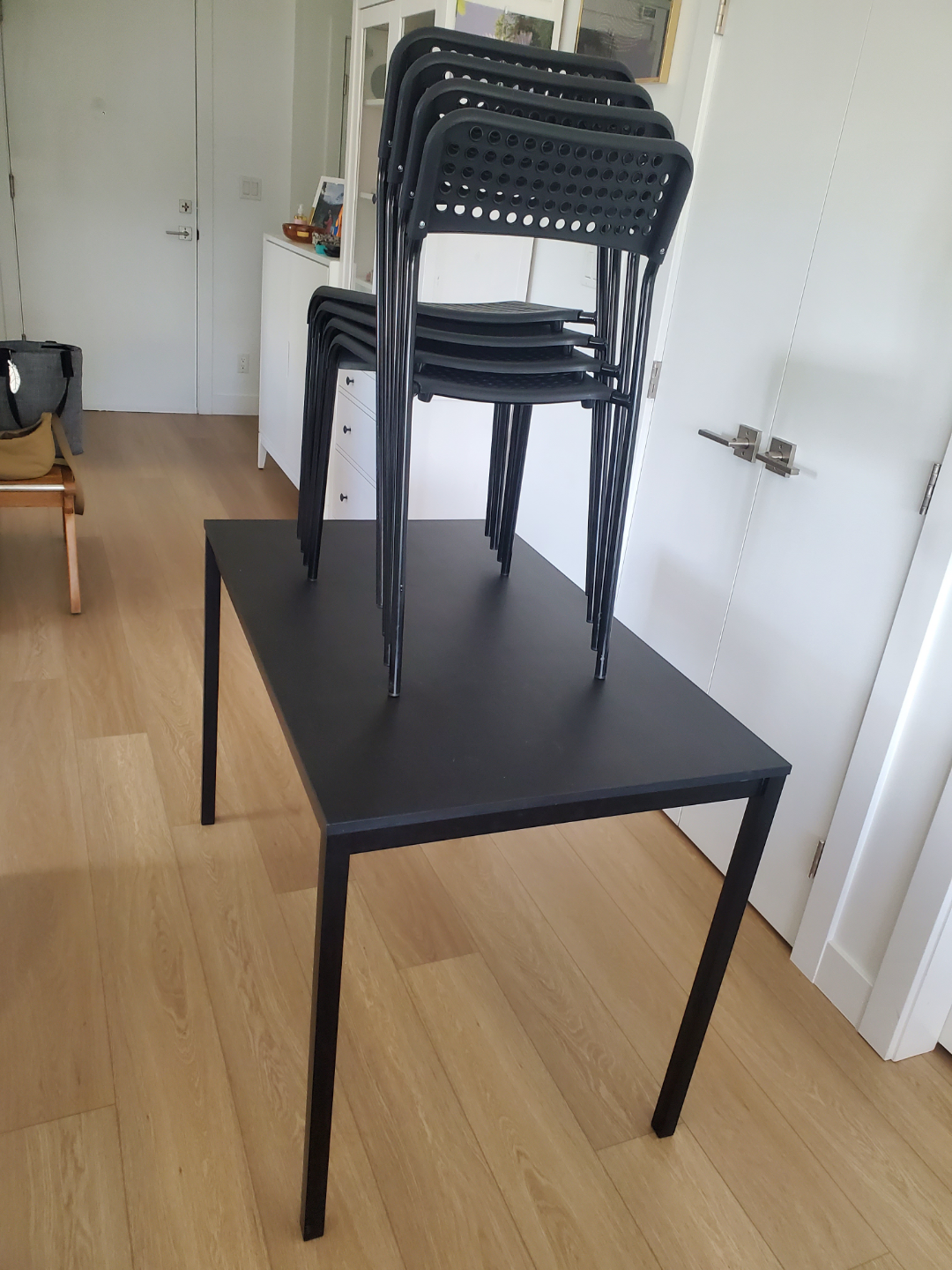 Black Table and Chair Set (4 chairs ) - photo 2