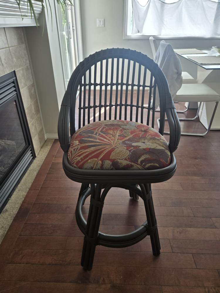 Two Cane Wicker Bar Stools