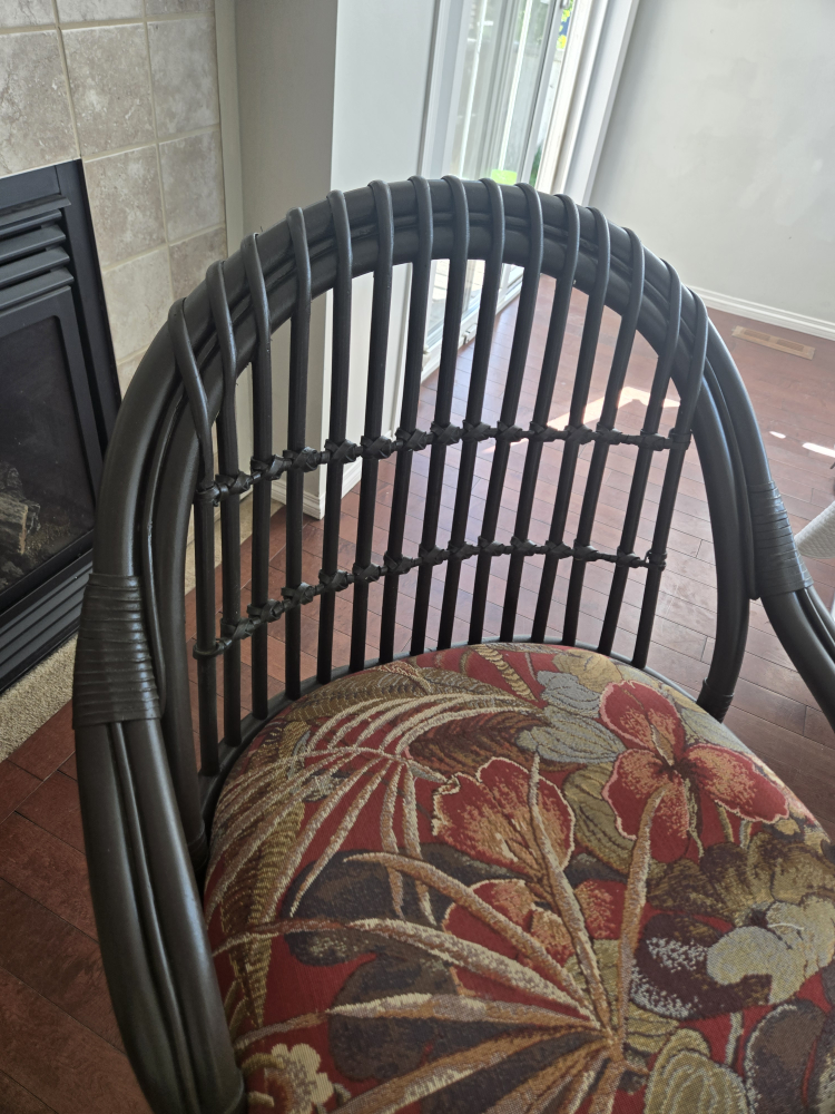 Two Cane Wicker Bar Stools - photo 2