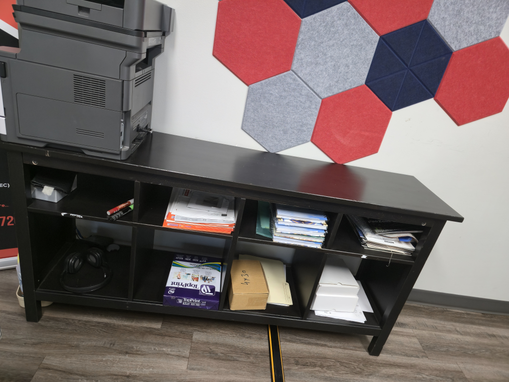 Black Wooden Shelf Unit without printer - photo 2