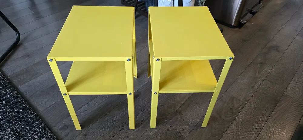 IKEA KNARREVIK Bedside Table - Yellow Set of 2 thumbnail