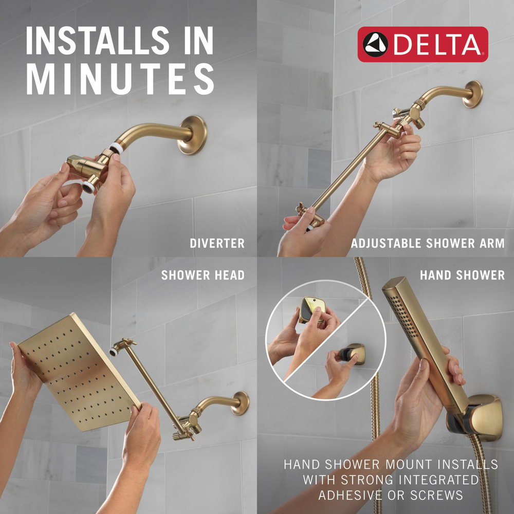 DELTA 10-inch Raincan Shower Head and Hand Held Shower Combo - photo 4