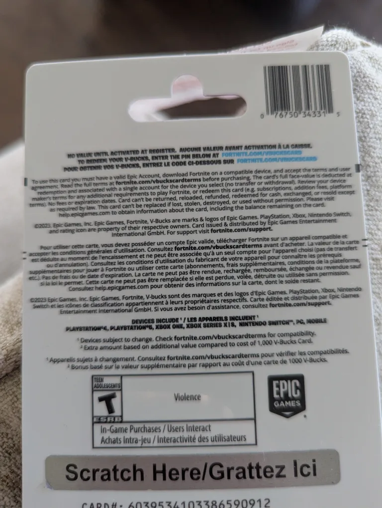 Fortnite 2800 V-Bucks Gift Card image indicator(2)