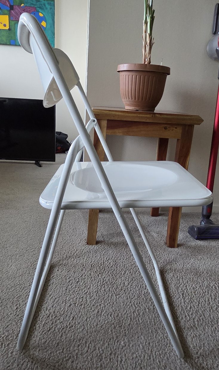 IKEA White Folding Chair