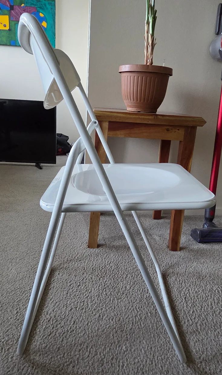 IKEA White Folding Chair thumbnail
