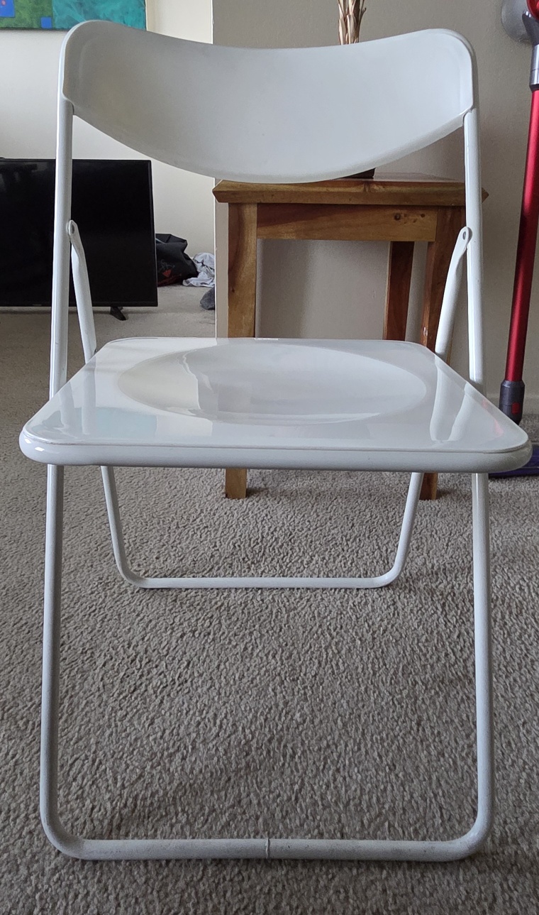 IKEA White Folding Chair - photo 2