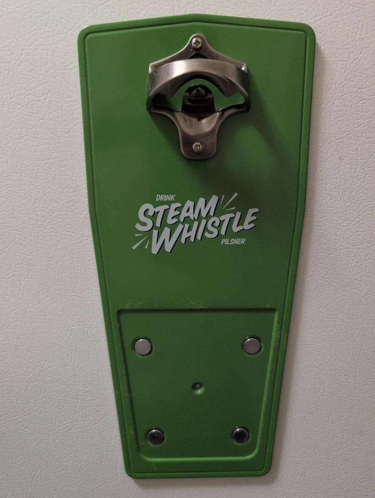 Steam Whistle Bottle Opener and cap holder image indicator(2)
